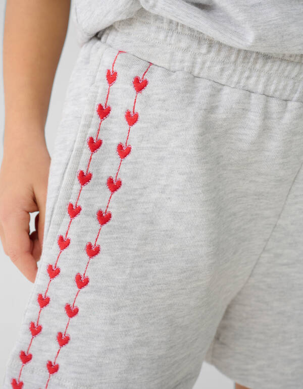 Heart Sweat Short Hellgrau SHOEBY GIRLS