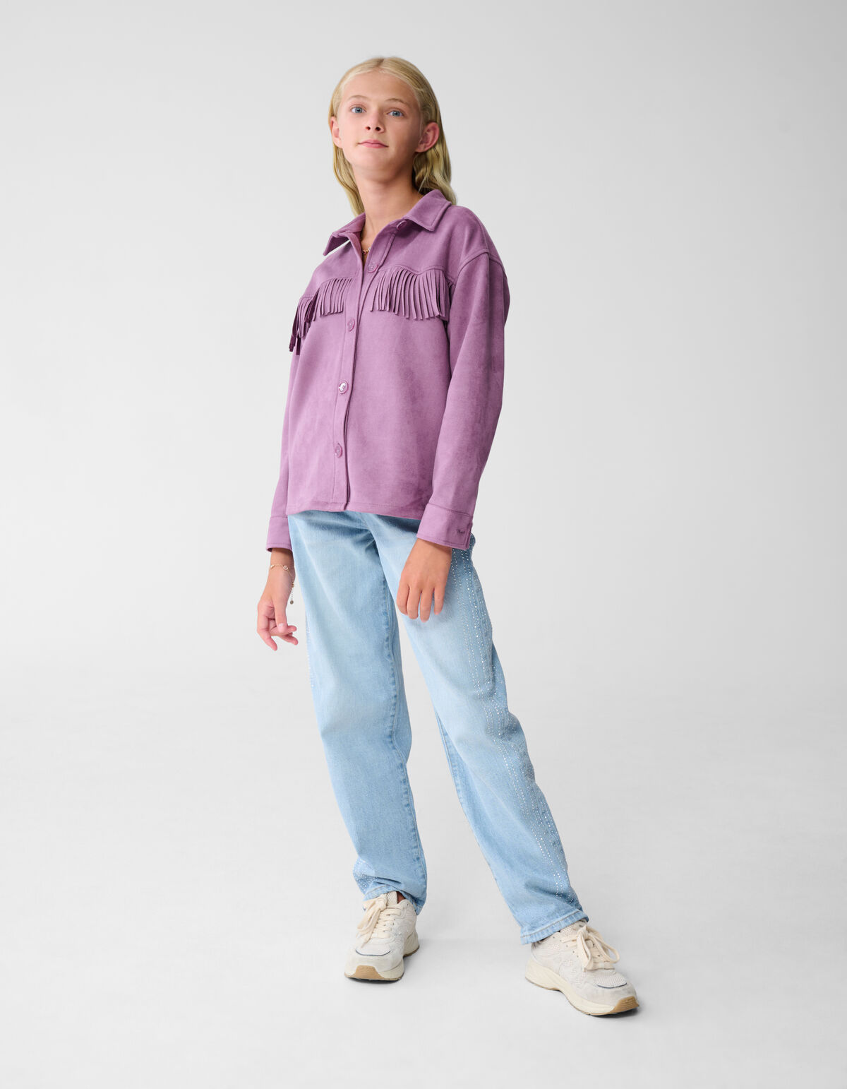 Suede Bluse Lila SHOEBY GIRLS