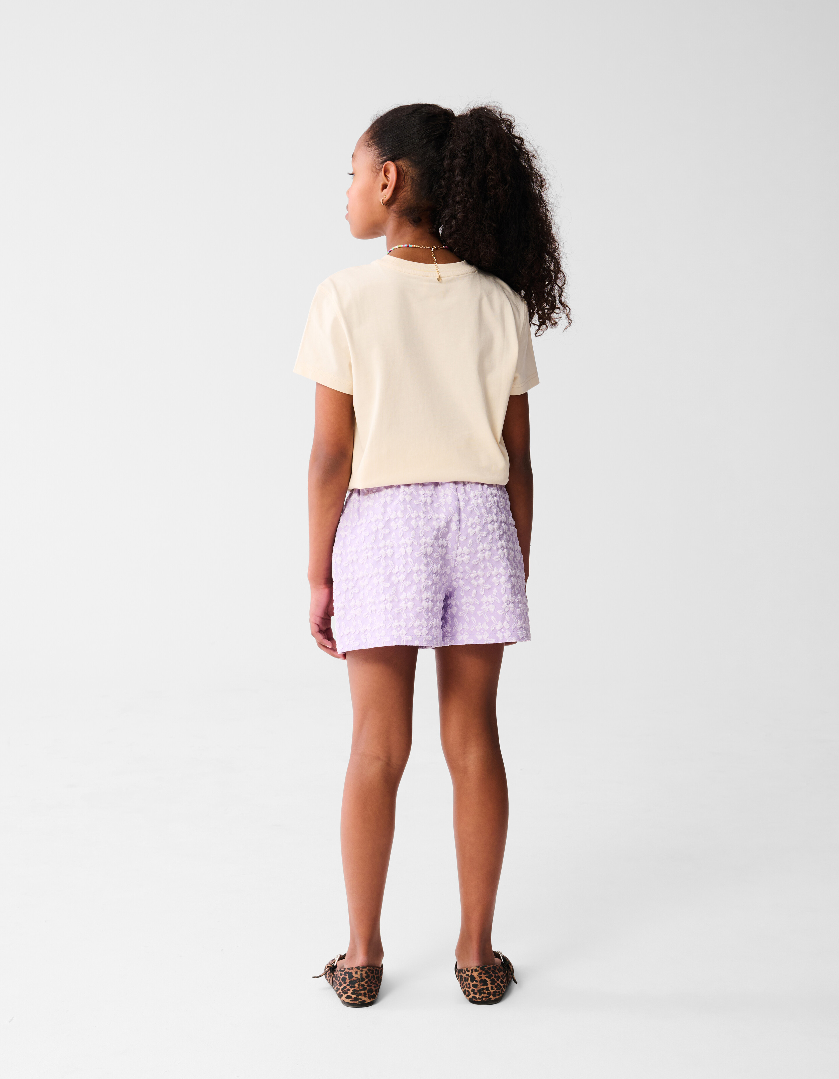 Jacquard Blume Kurz Violett SHOEBY GIRLS