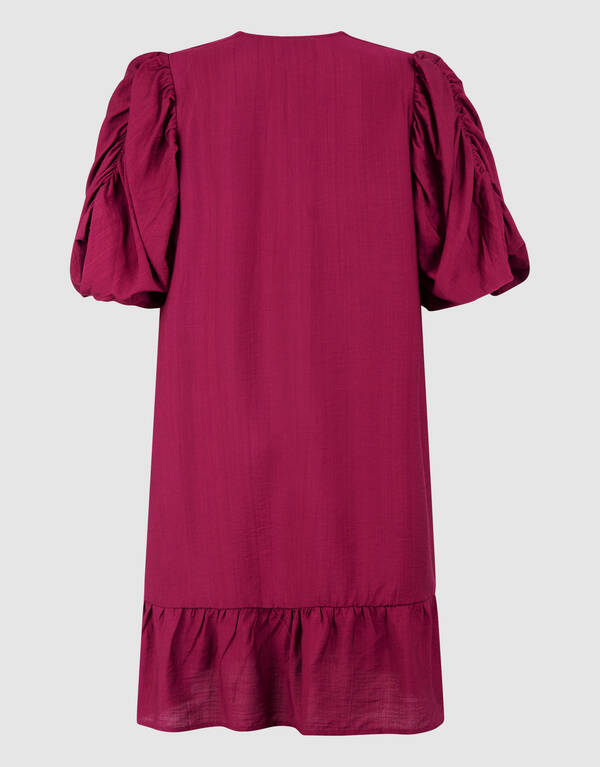 Mini-Kleid mit Puff&auml;rmeln Lila SHOEBY WOMEN