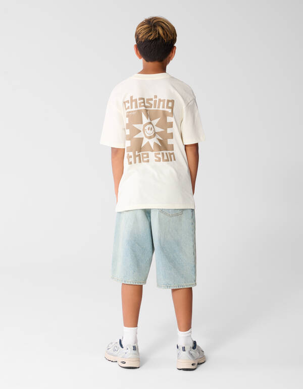 Chasing Artwork T-Shirt in gebrochenem Wei&szlig; SHOEBY BOYS