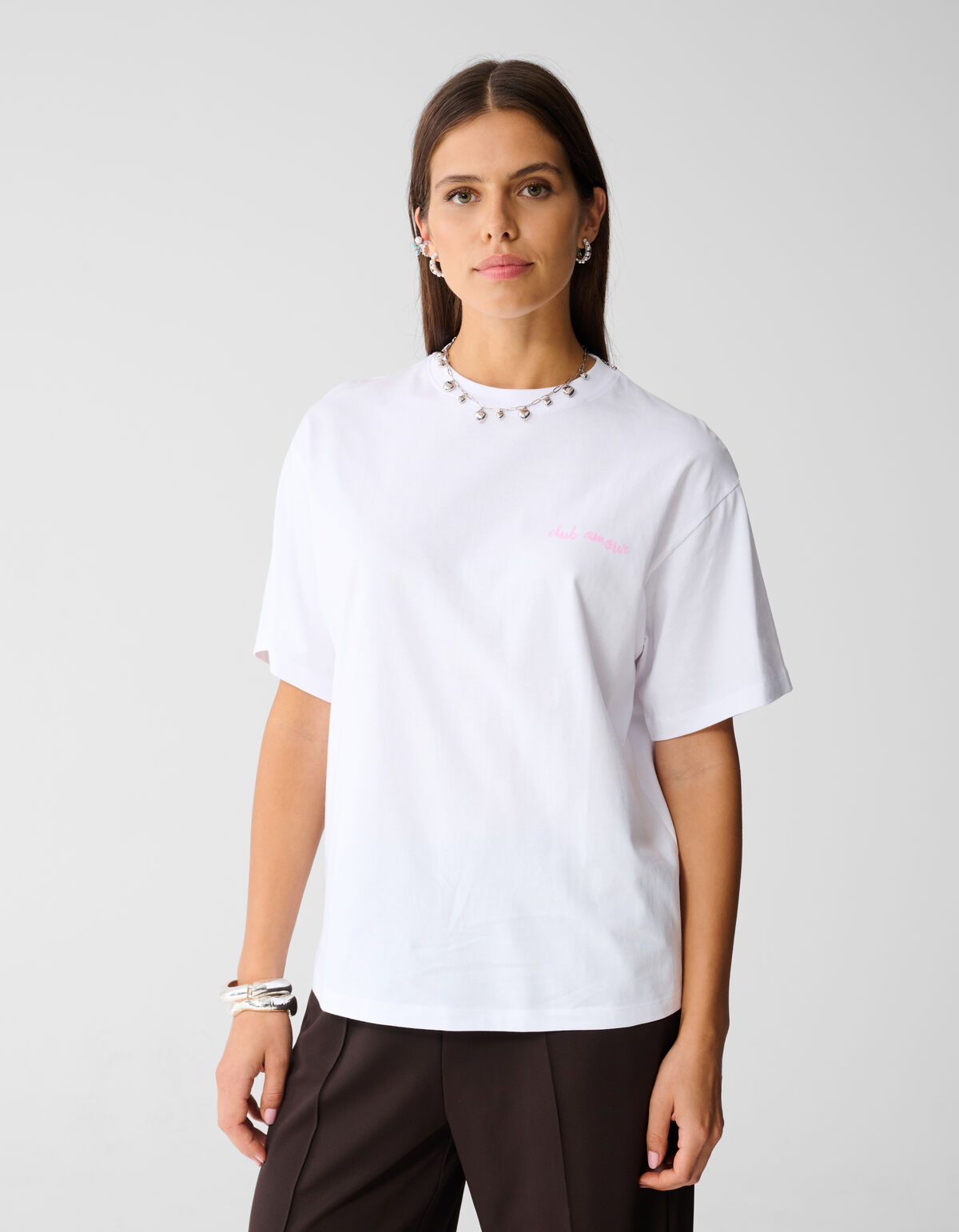 Cocktail Artwork T-Shirt Weiß SHOEBY WOMEN