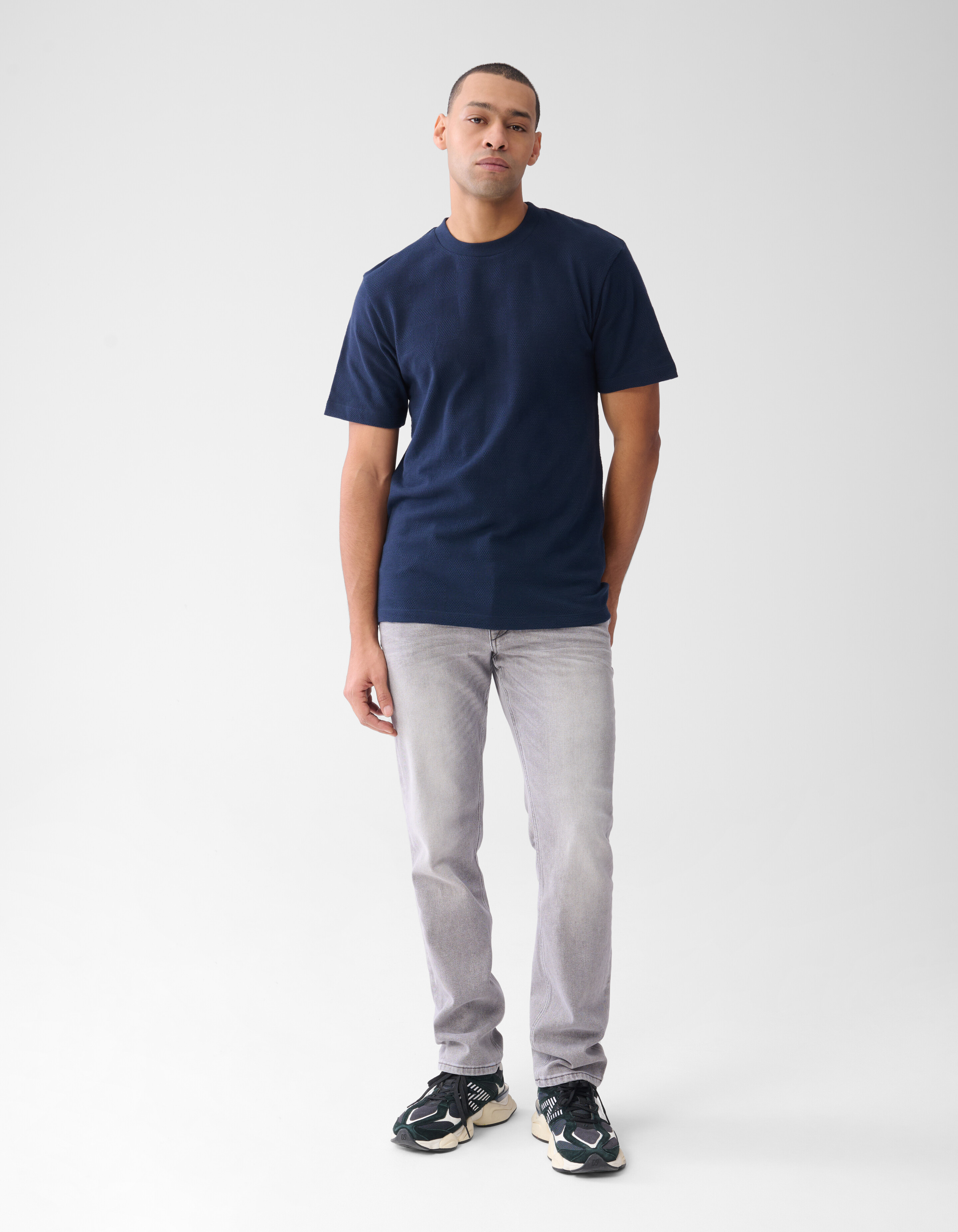 Patchwork T-shirt Donkerblauw SHOEBY MEN