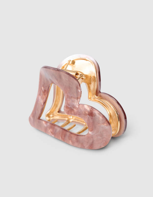 Herz Haarclip Lichtbraun SHOEBY ACCESSOIRES