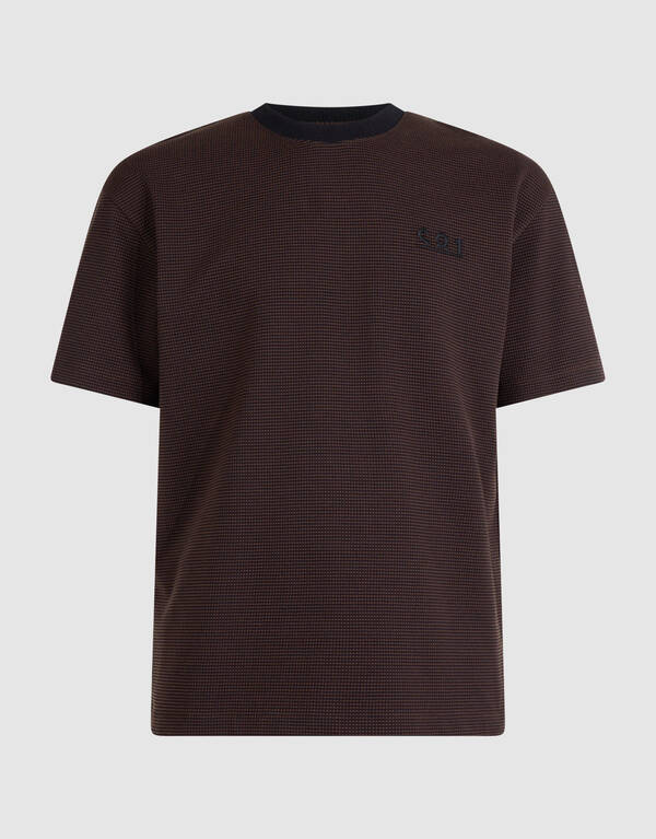 Wabenmuster-T-Shirt Dunkelbraun SHOEBY MEN