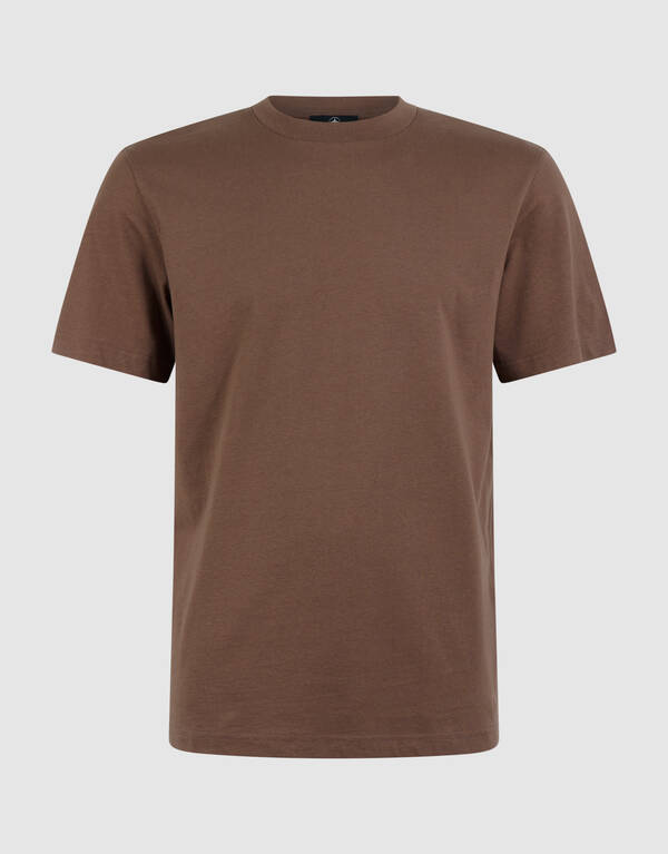 T-Shirt mit gepunktetem Kunstwerk Dunkelbraun SHOEBY MEN