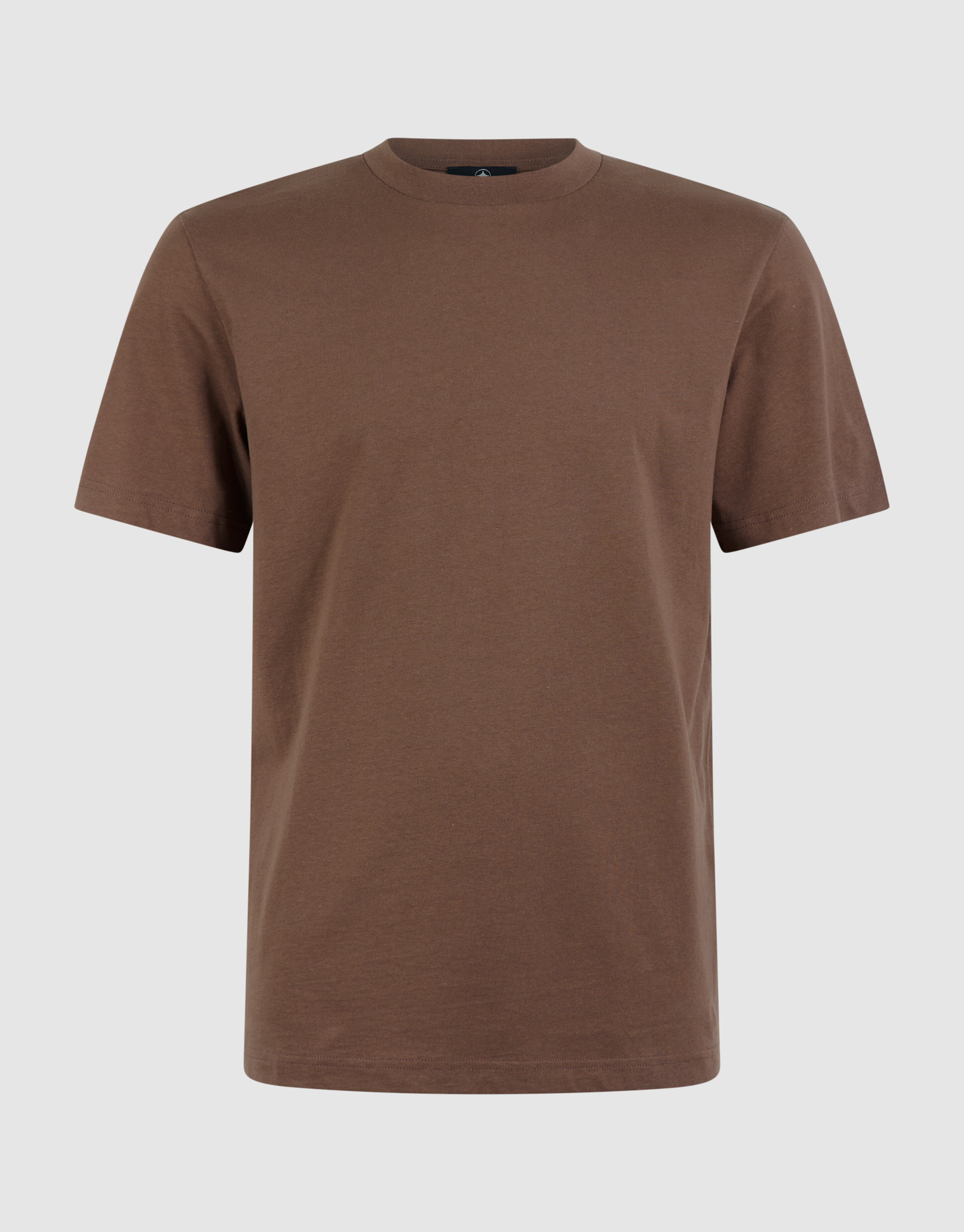 T-Shirt mit gepunktetem Kunstwerk Dunkelbraun SHOEBY MEN