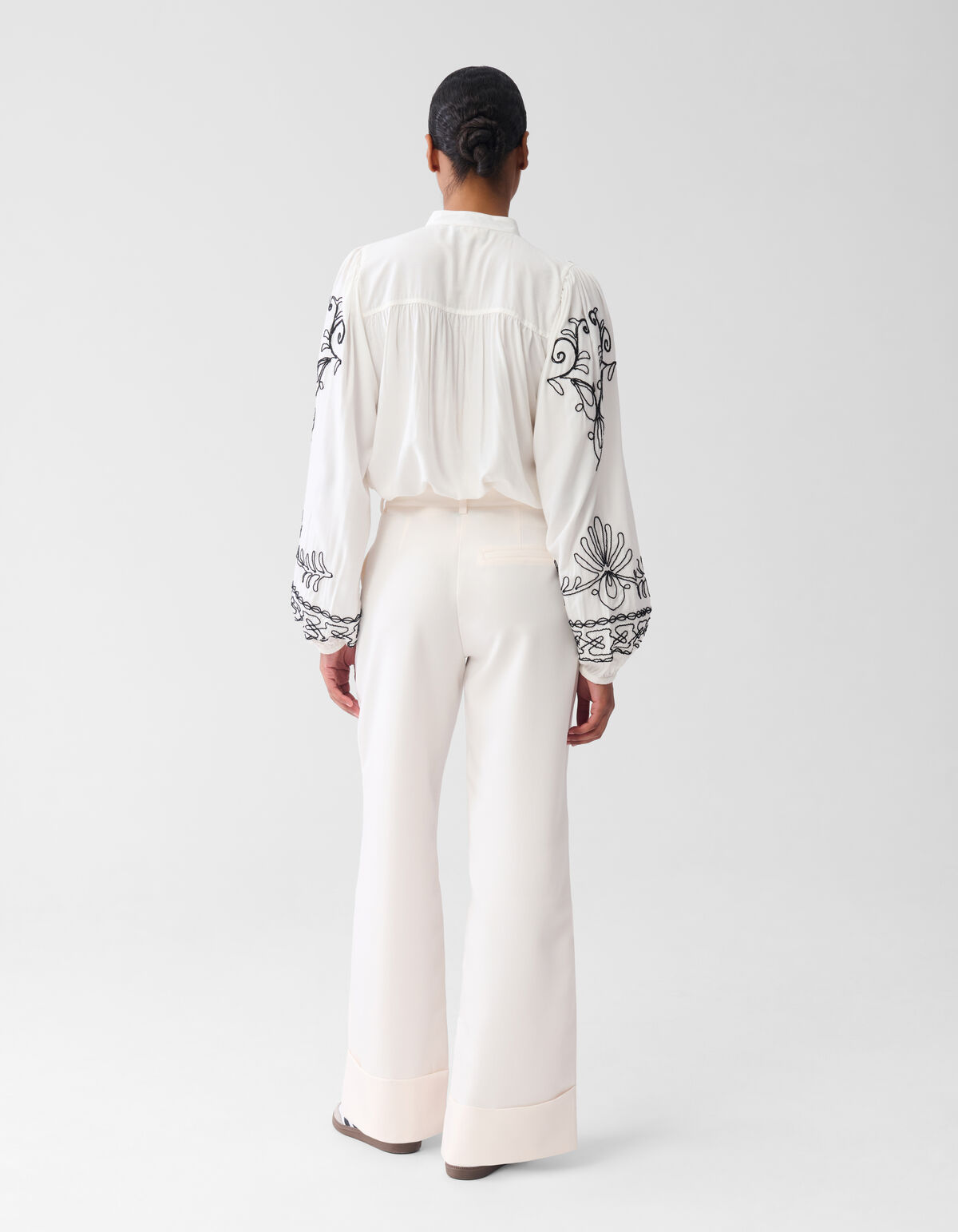 Cord-Stickerei Bluse Gebroken Wit By Fred SHOEBY WOMEN