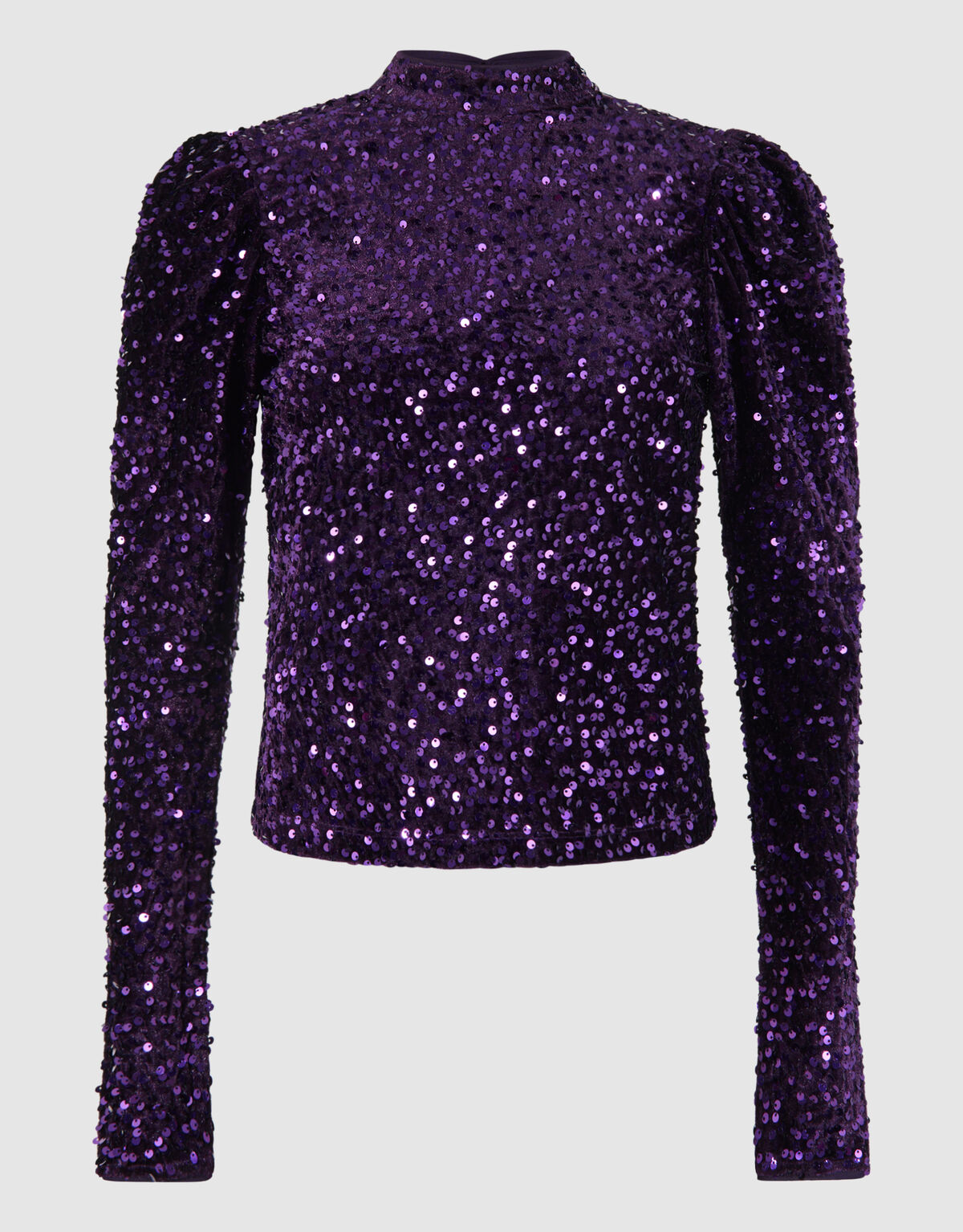 Samtpailletten Top Dunkelviolett SHOEBY WOMEN