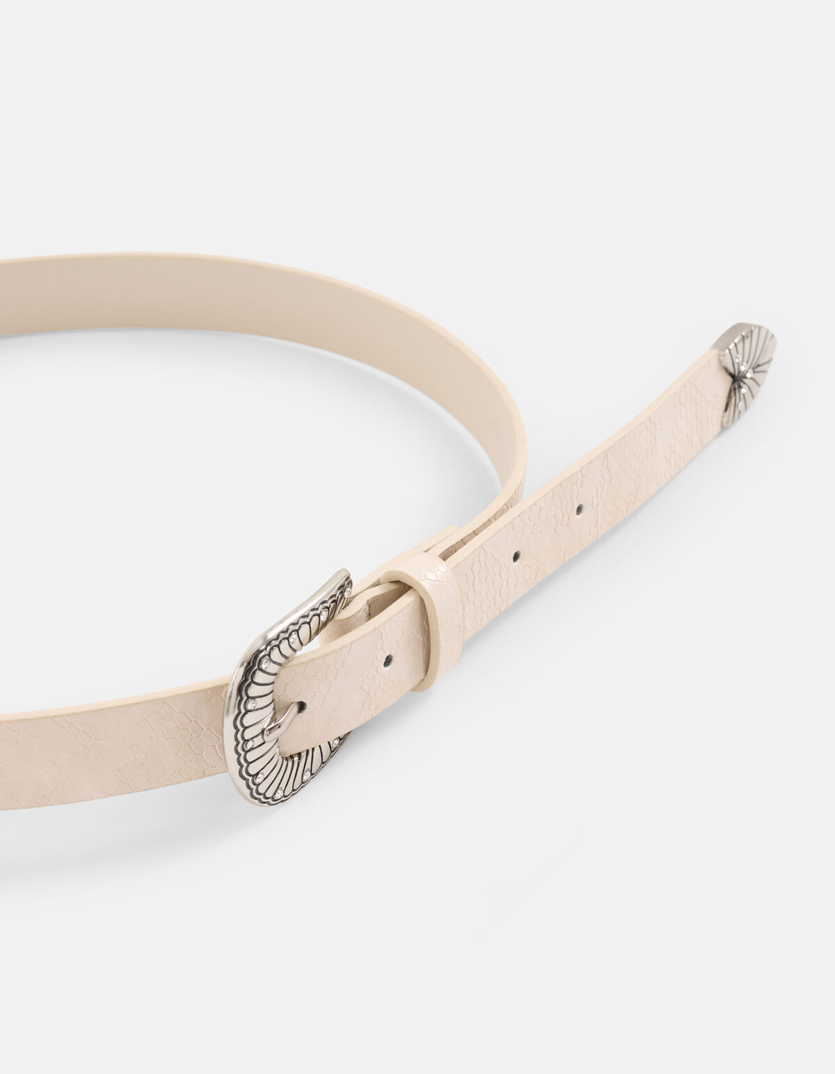 Cowboy Schlangengürtel Beige SHOEBY ACCESSOIRES