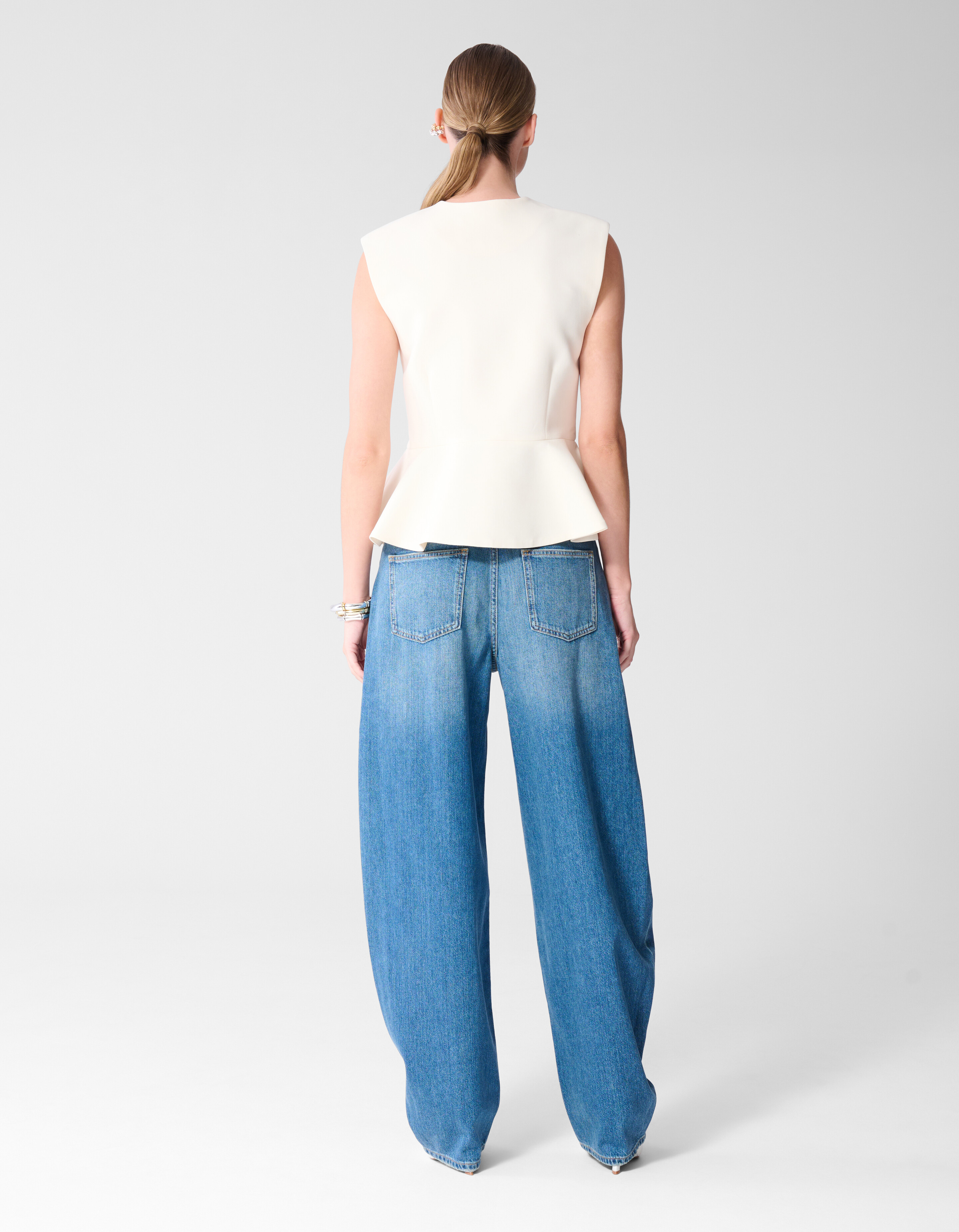 Wei&szlig;e Peplum-Weste SHOEBY WOMEN