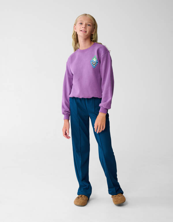 Basis Wide Leg Hose Dunkelblau SHOEBY GIRLS
