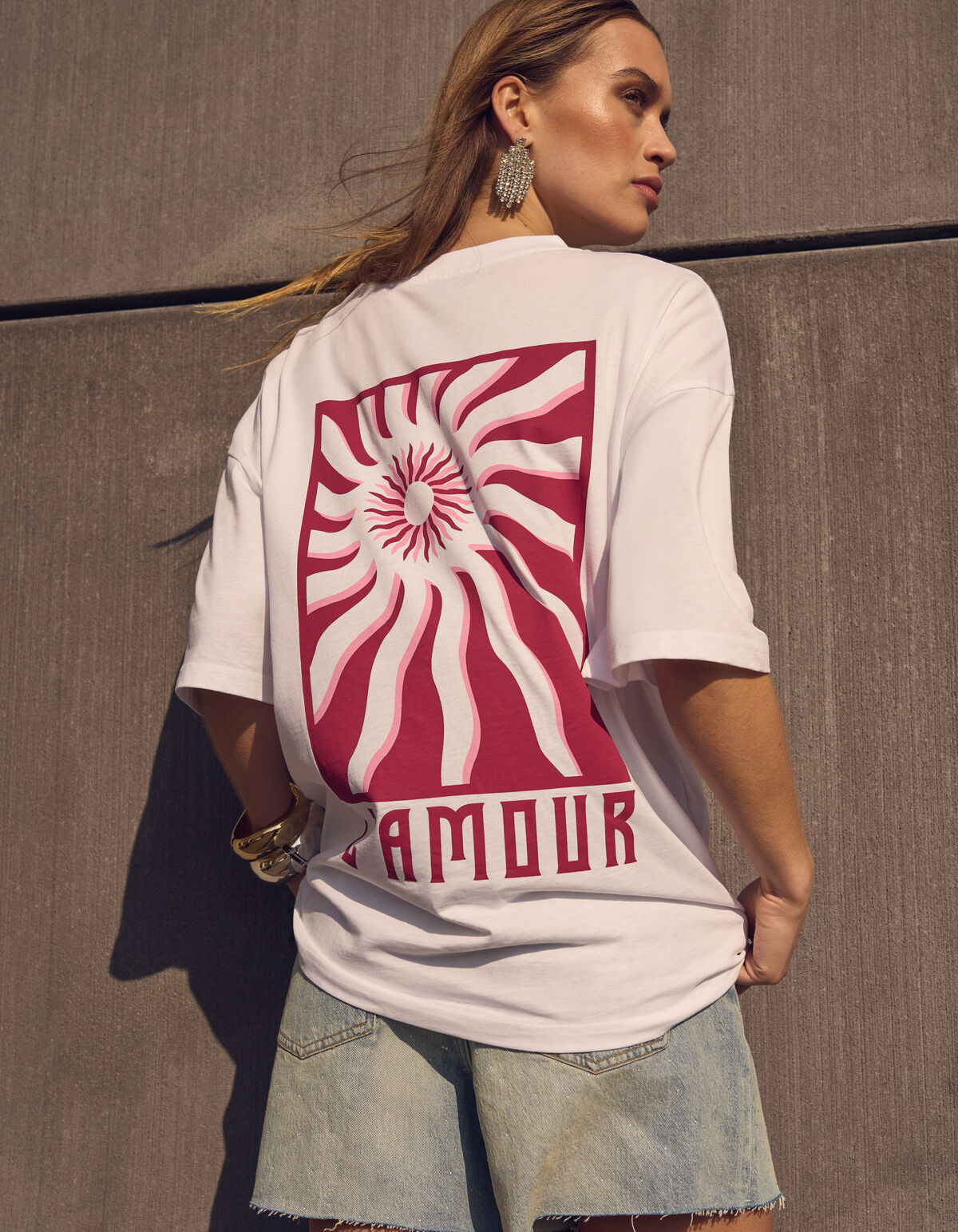 L'amour Artwork T-Shirt Wei&szlig; SHOEBY WOMEN