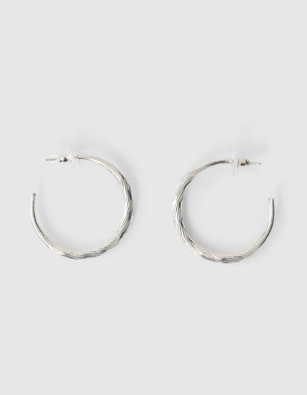 Hammerd Hoop Oorbellen Zilver SHOEBY ACCESSOIRES