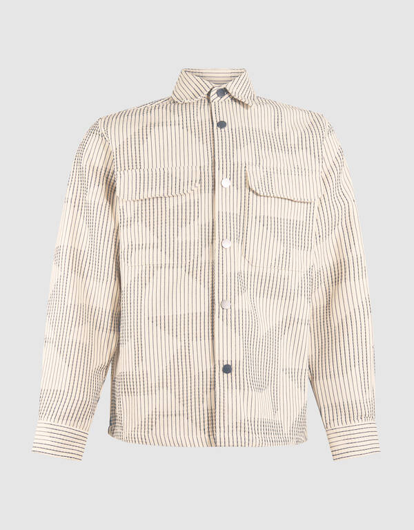 Waffle Camo Overshirt Gebrochen Wei&szlig; SHOEBY MEN