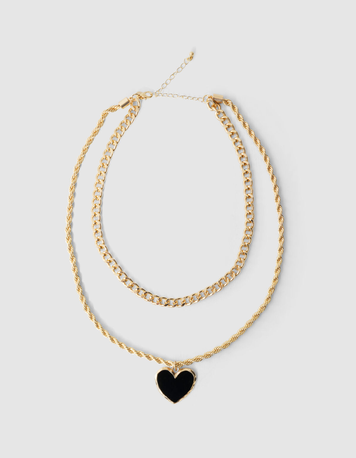 Vintage Layered Heart Halskette Gold SHOEBY ACCESSOIRES