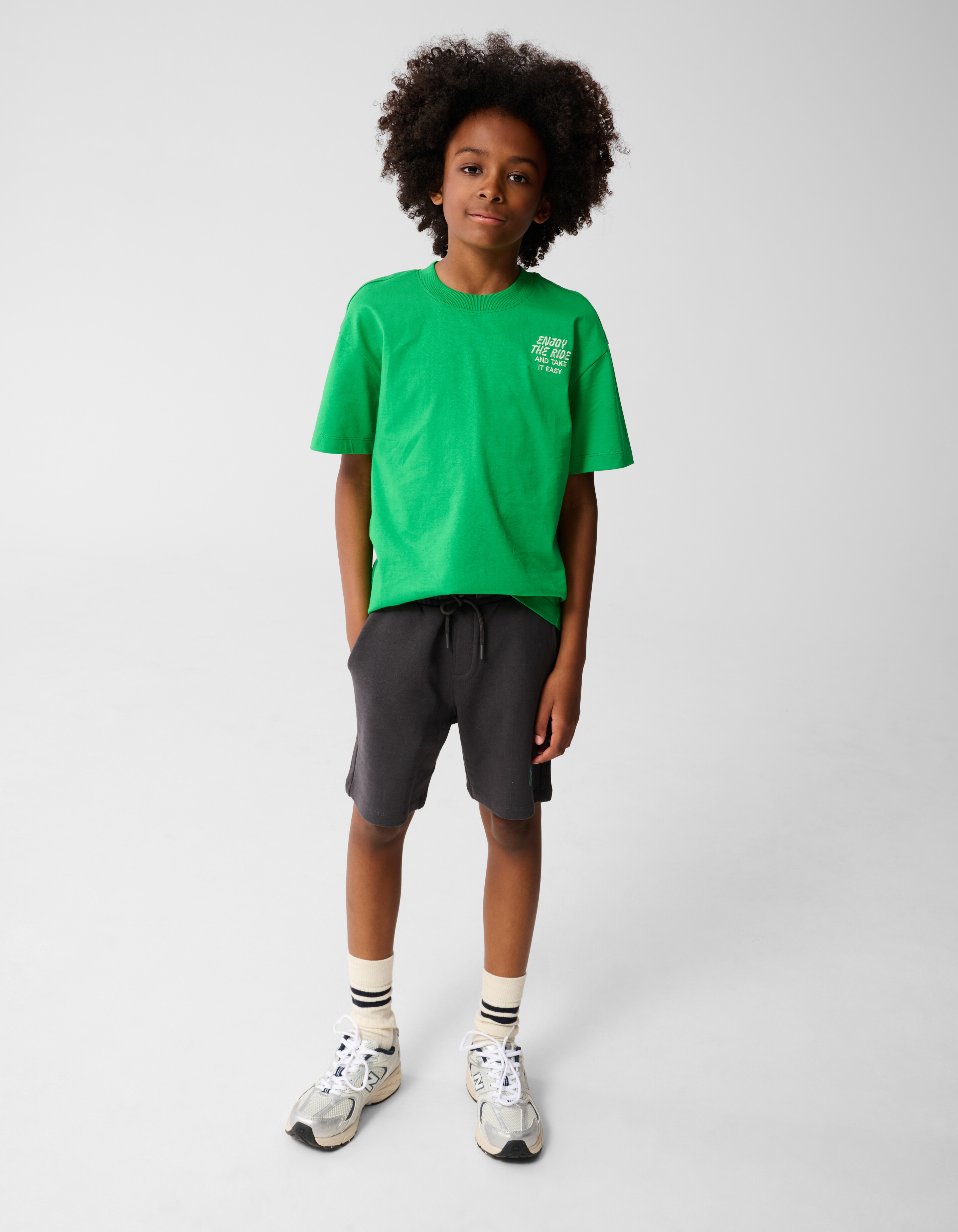 Text-T-Shirt Grün SHOEBY BOYS