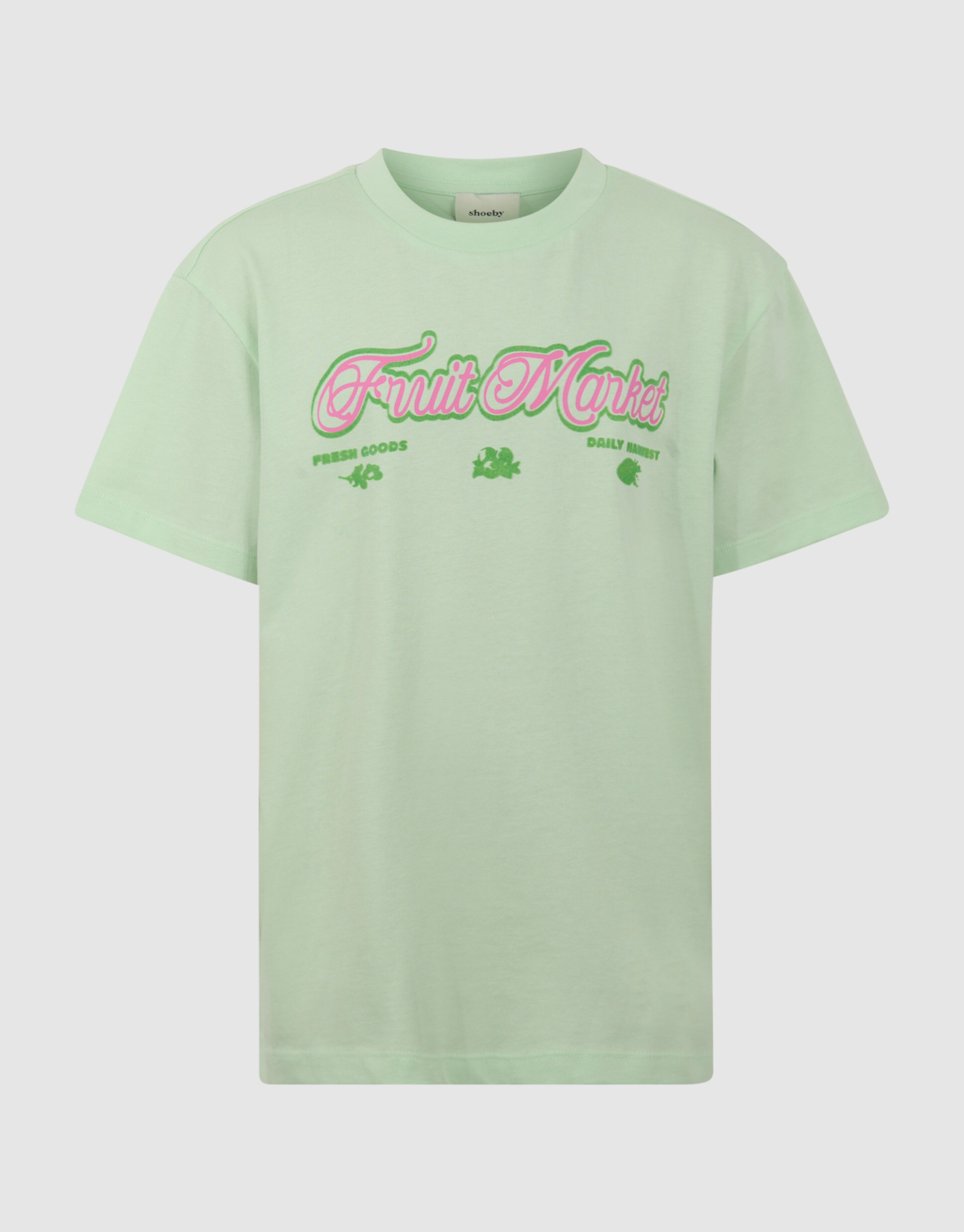 Obstmarkt Kunst T-Shirt Hellgr&uuml;n SHOEBY GIRLS