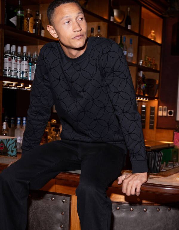 Flock Spark Pullover Schwarz SHOEBY MEN