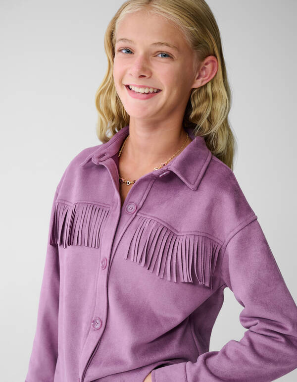 Suede Bluse Lila SHOEBY GIRLS