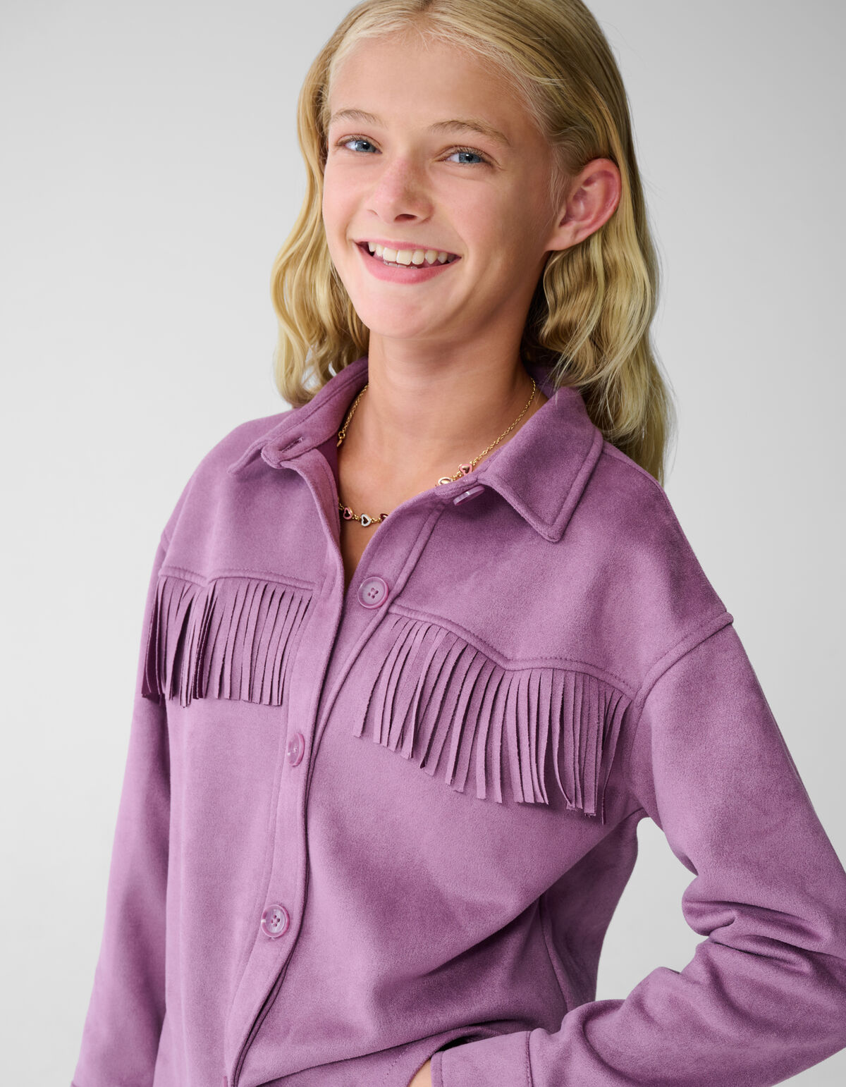 Suede Bluse Lila SHOEBY GIRLS