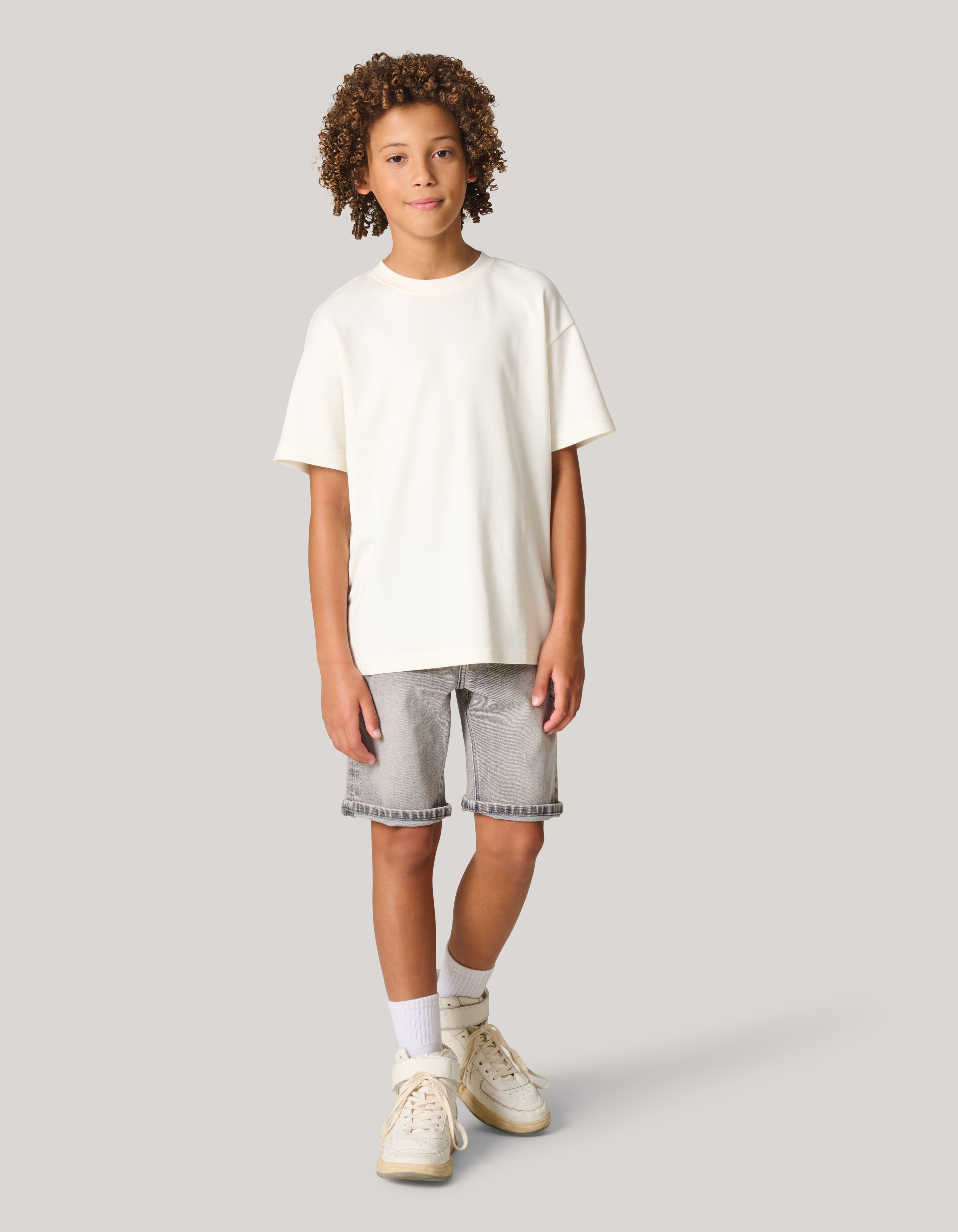 Frottee-Artwork-T-Shirt Off White SHOEBY BOYS