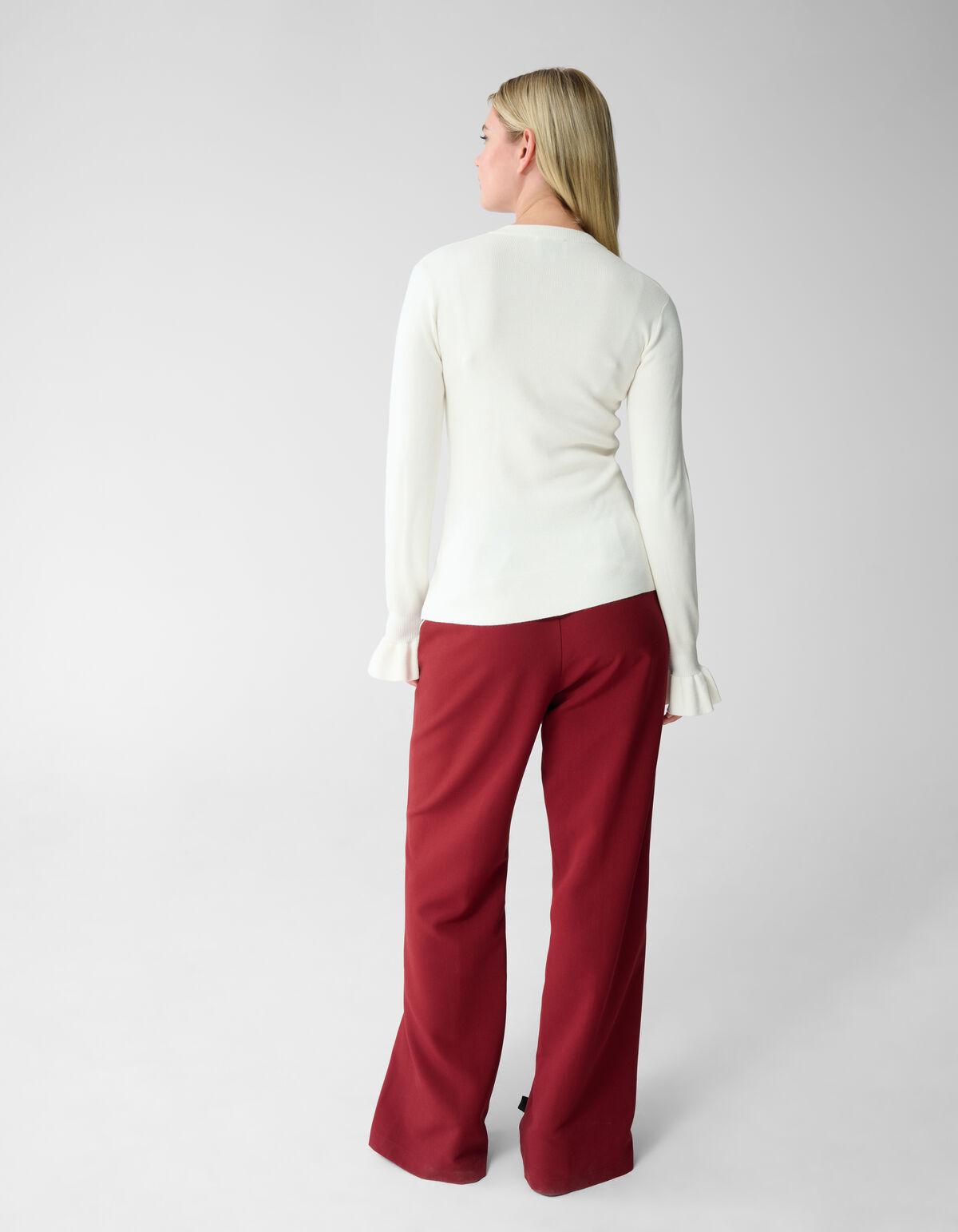 Weste mit R&uuml;schen&auml;rmeln in Off White SHOEBY WOMEN