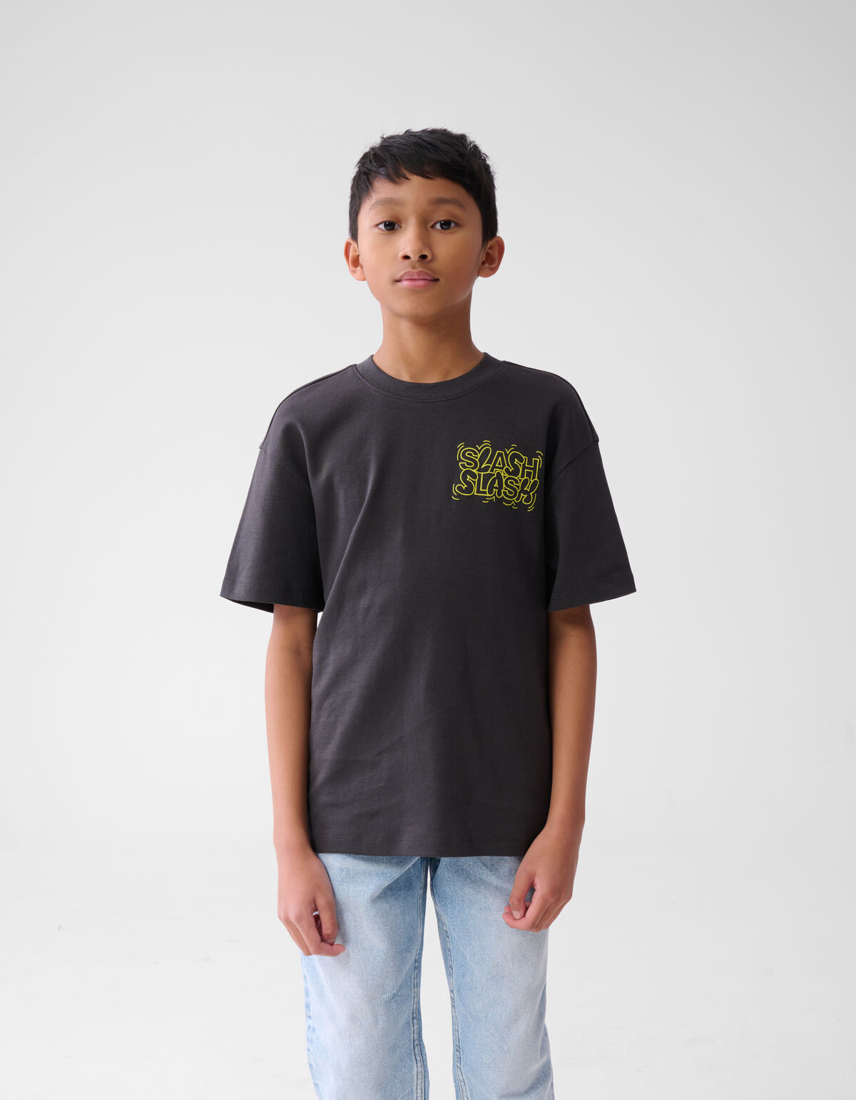 Text-T-Shirt Dunkelgrau SHOEBY BOYS