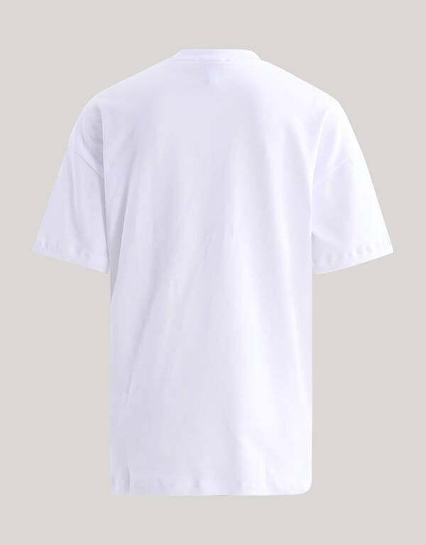 &Uuml;bergro&szlig;es Basic-T-Shirt Wit SHOEBY WOMEN