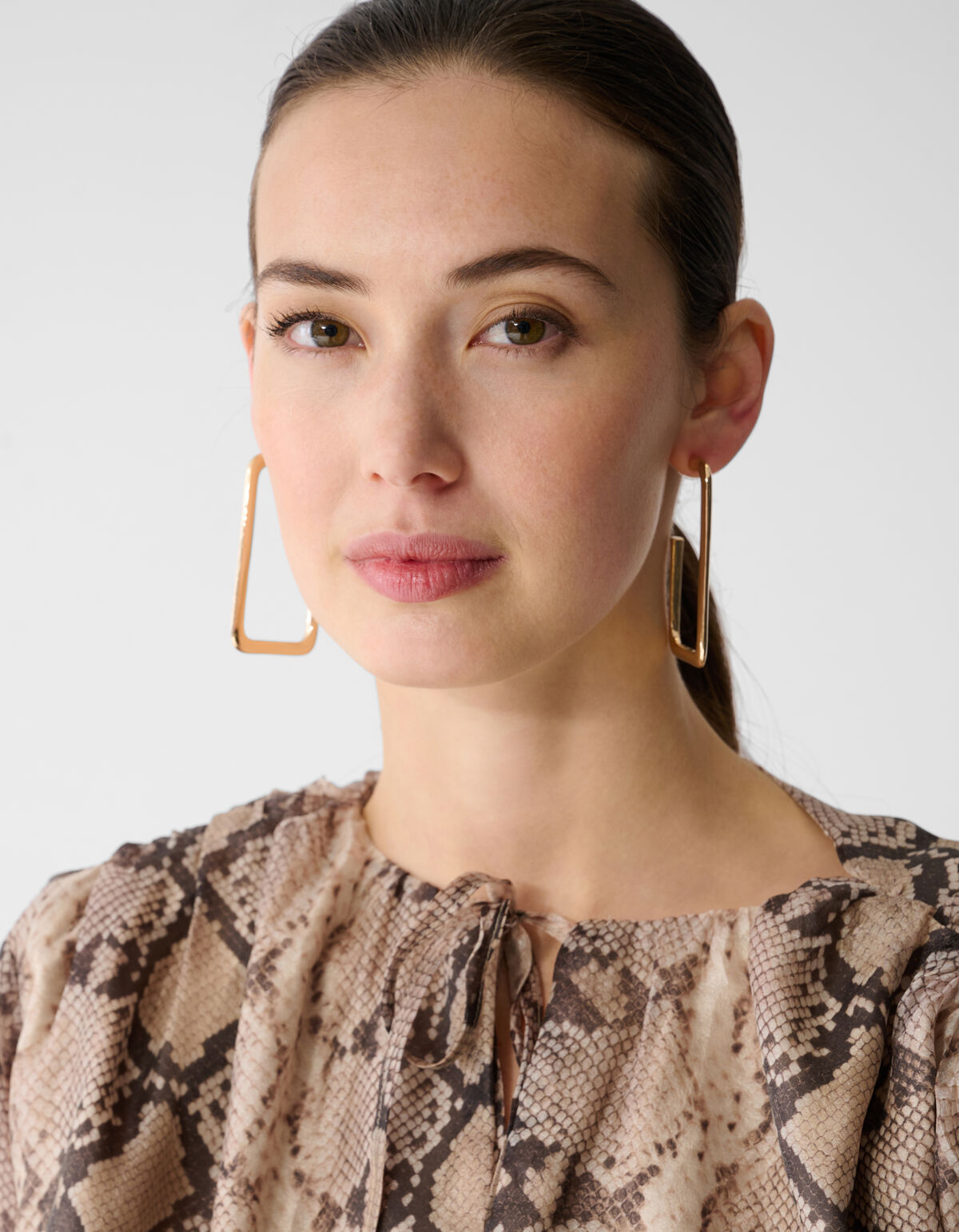 Schlange R&uuml;sche Mini Kleid Hellbraun SHOEBY WOMEN