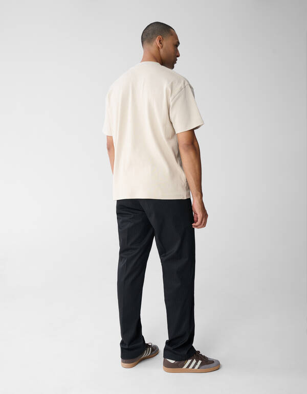 Spark Logo Print T-Shirt Beige SHOEBY MEN