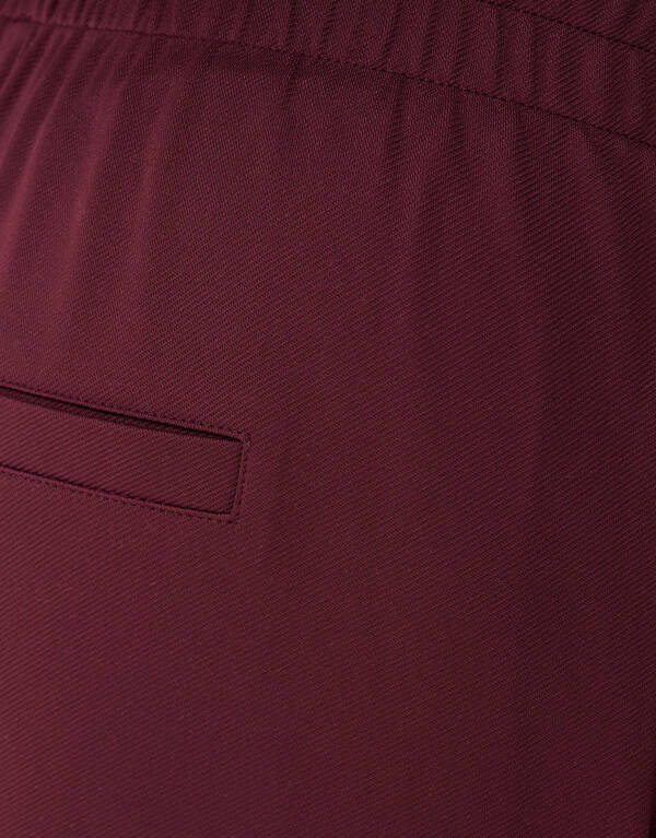 Dunkelrote Basic-Hose mit weitem Bein SHOEBY WOMEN