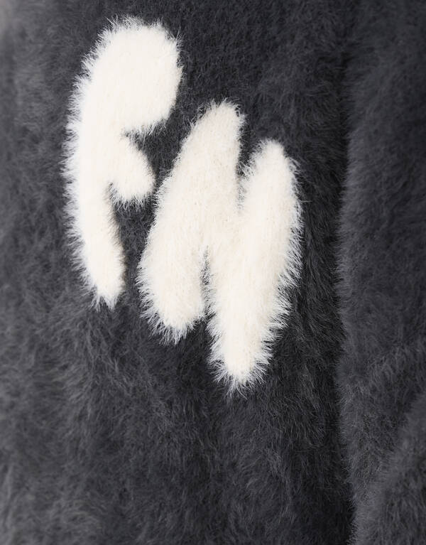 Artwork Strickpullover Dunkelgrau SHOEBY BOYS