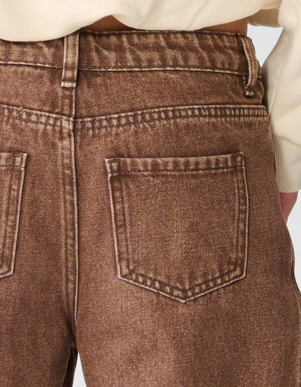 Asymmetrische Barrel-Fit-Jeans, Braun SHOEBY GIRLS