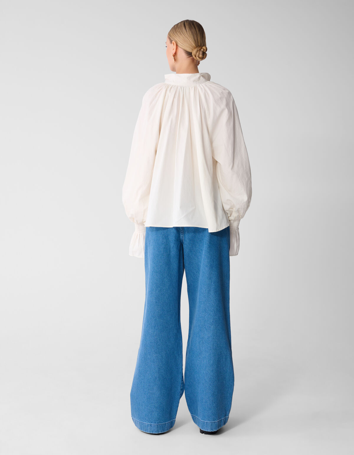 Faltenhose mit weitem Bein, Mediumstone SHOEBY WOMEN