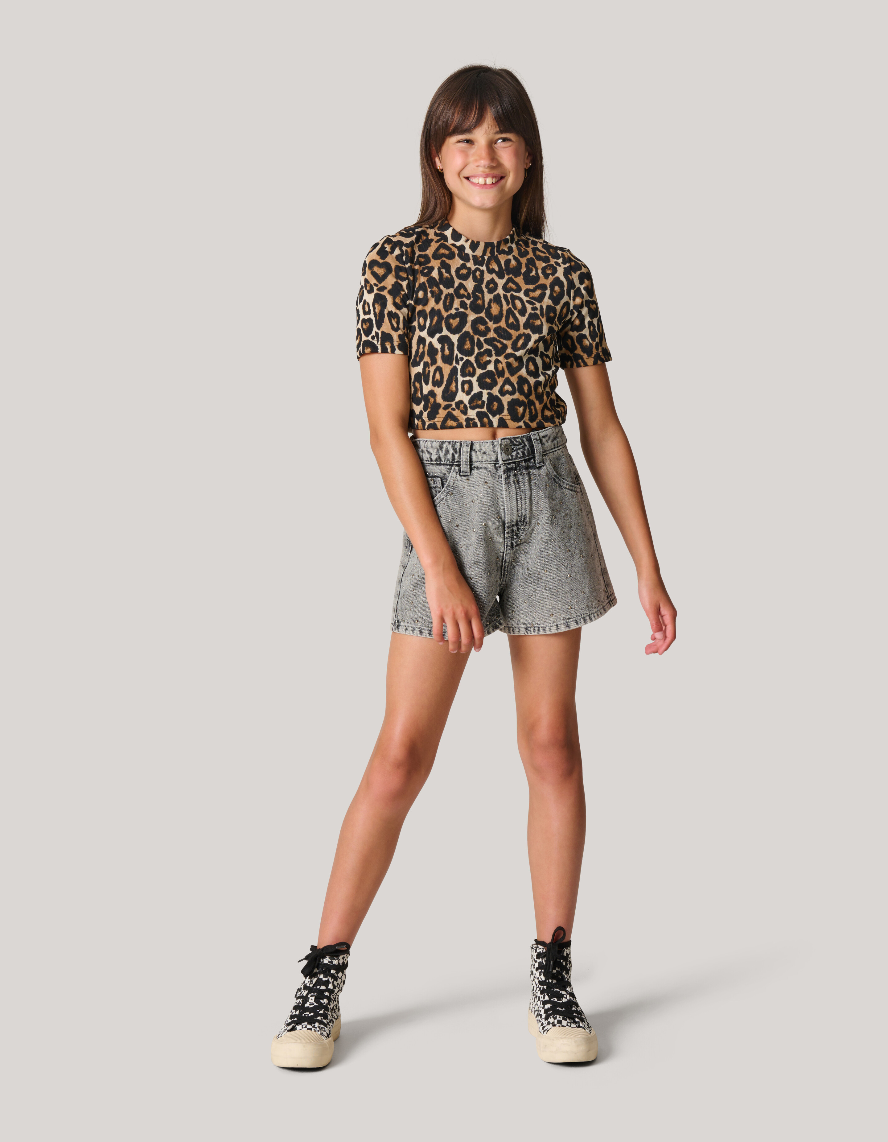 Leoparden-Kropf-Oberteil SHOEBY GIRLS