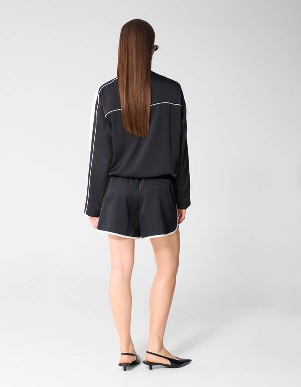 Satin Shorts Schwarz von Monica SHOEBY WOMEN