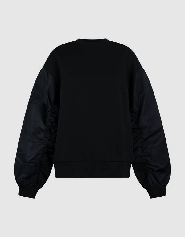 Pullover aus Satin-Mix Schwarz SHOEBY WOMEN