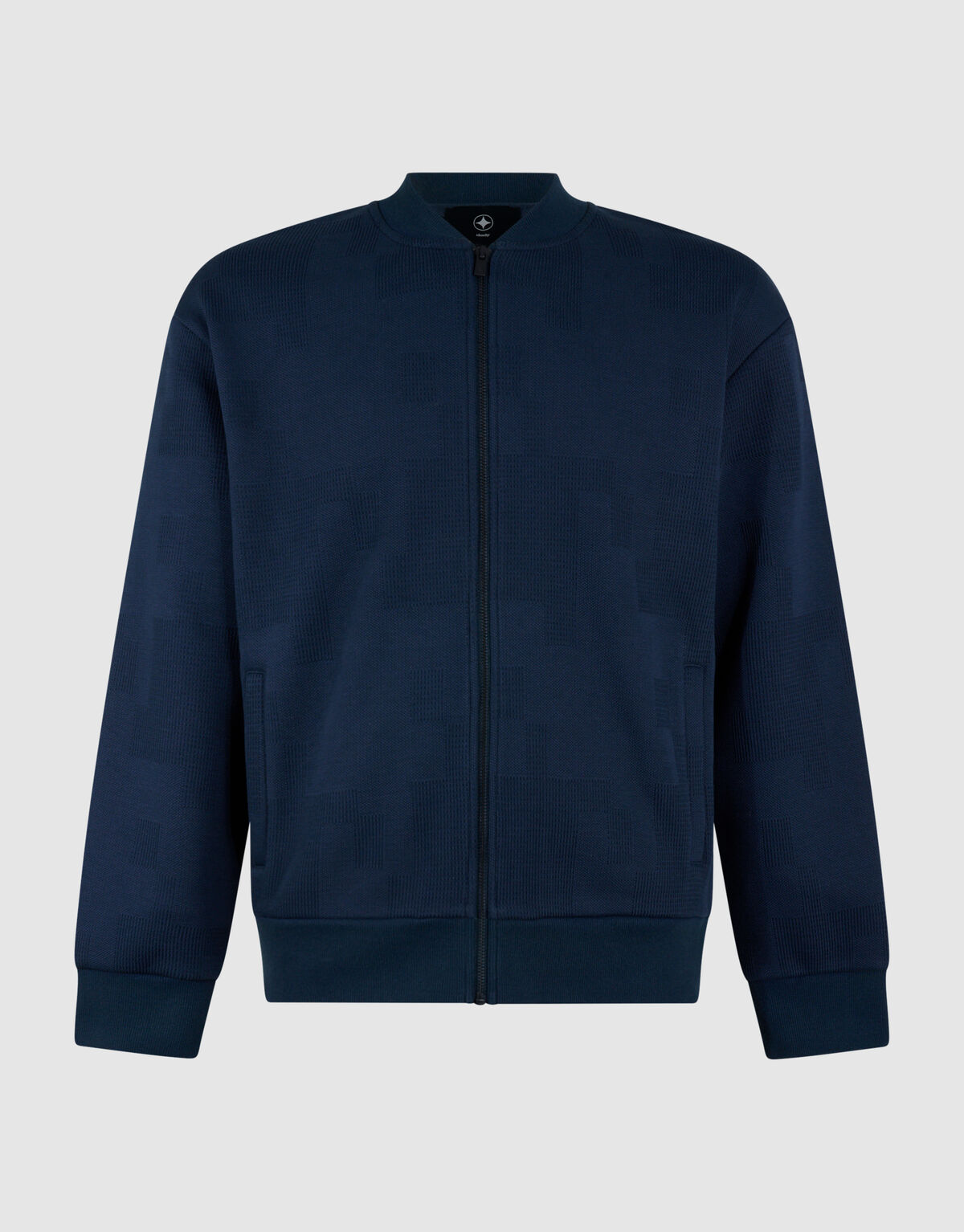 Bomberjacke mit Jacquardmuster Dunkelblau SHOEBY MEN