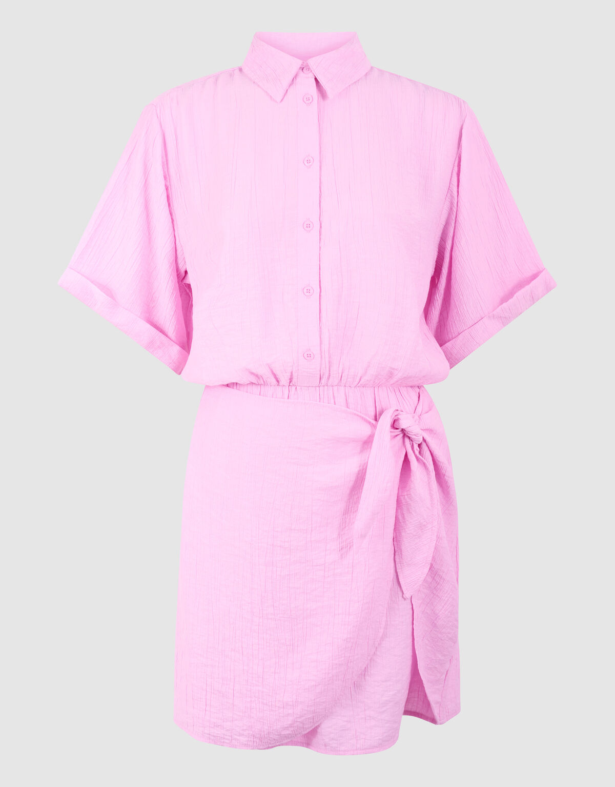Struktur Knot Mini Kleid Rosa SHOEBY WOMEN