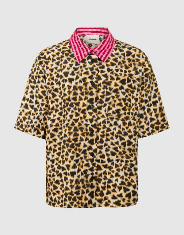 Leopardenbluse in Hellbraun SHOEBY GIRLS