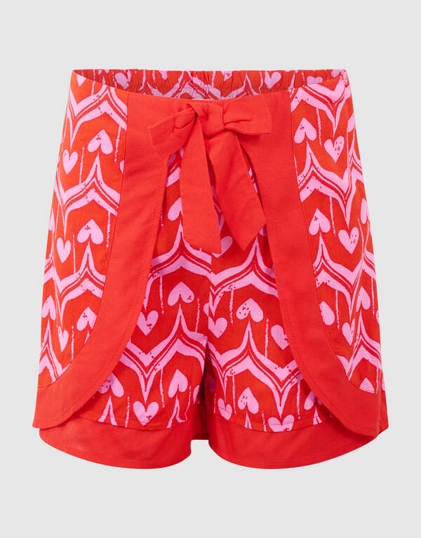 Herz-Print Skort Rosa/Rot SHOEBY GIRLS
