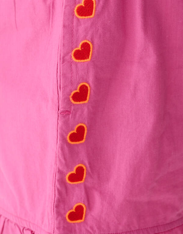 R&uuml;schen-Herz-Shorts Rosa SHOEBY GIRLS