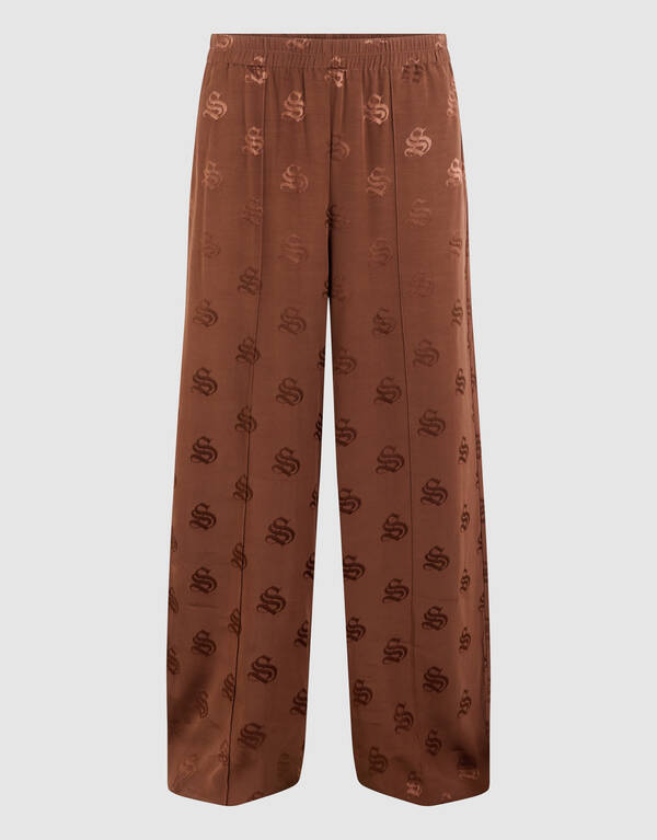 Logo Jacquard Hose Braun SHOEBY WOMEN