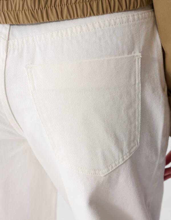 Barrel Fit Jeans Wei&szlig; SHOEBY WOMEN