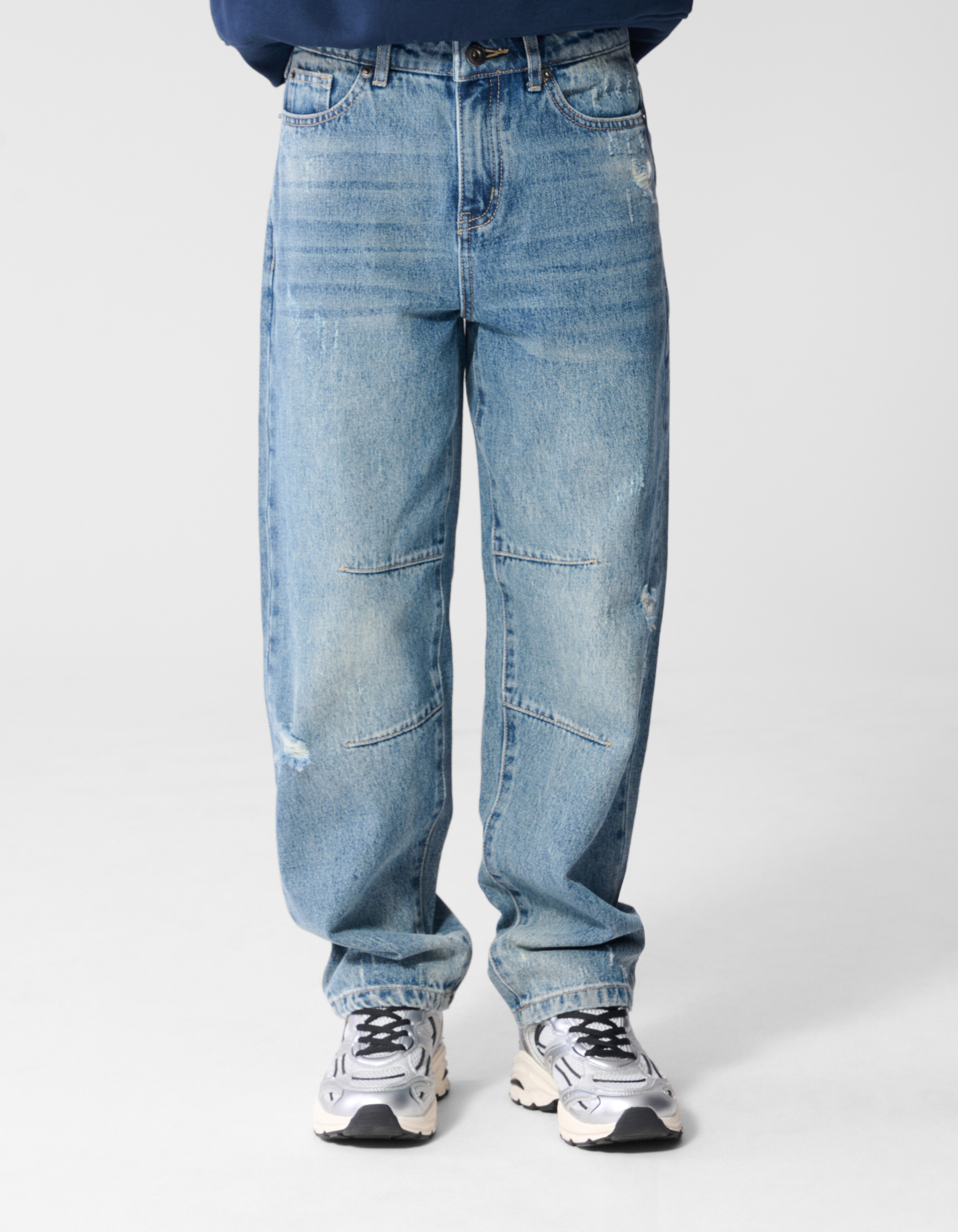 Destroyed Balloon Fit Jeans Dunkelblau SHOEBY BOYS