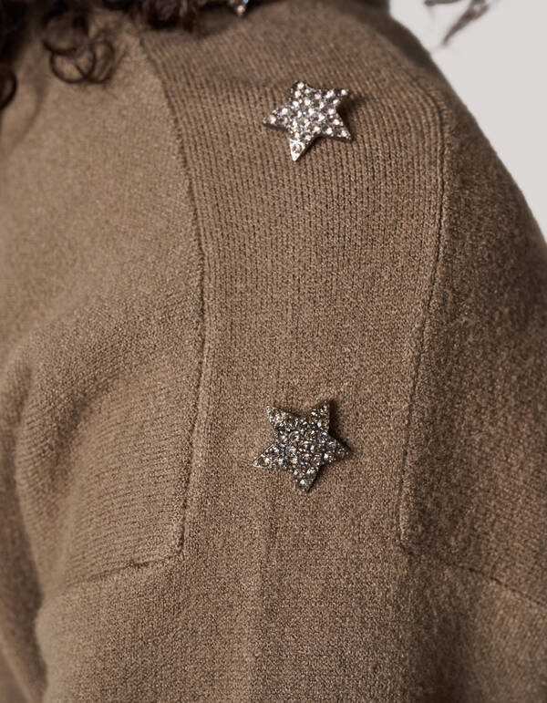 Knopfleiste Pullover Dunkelgr&uuml;n SHOEBY WOMEN