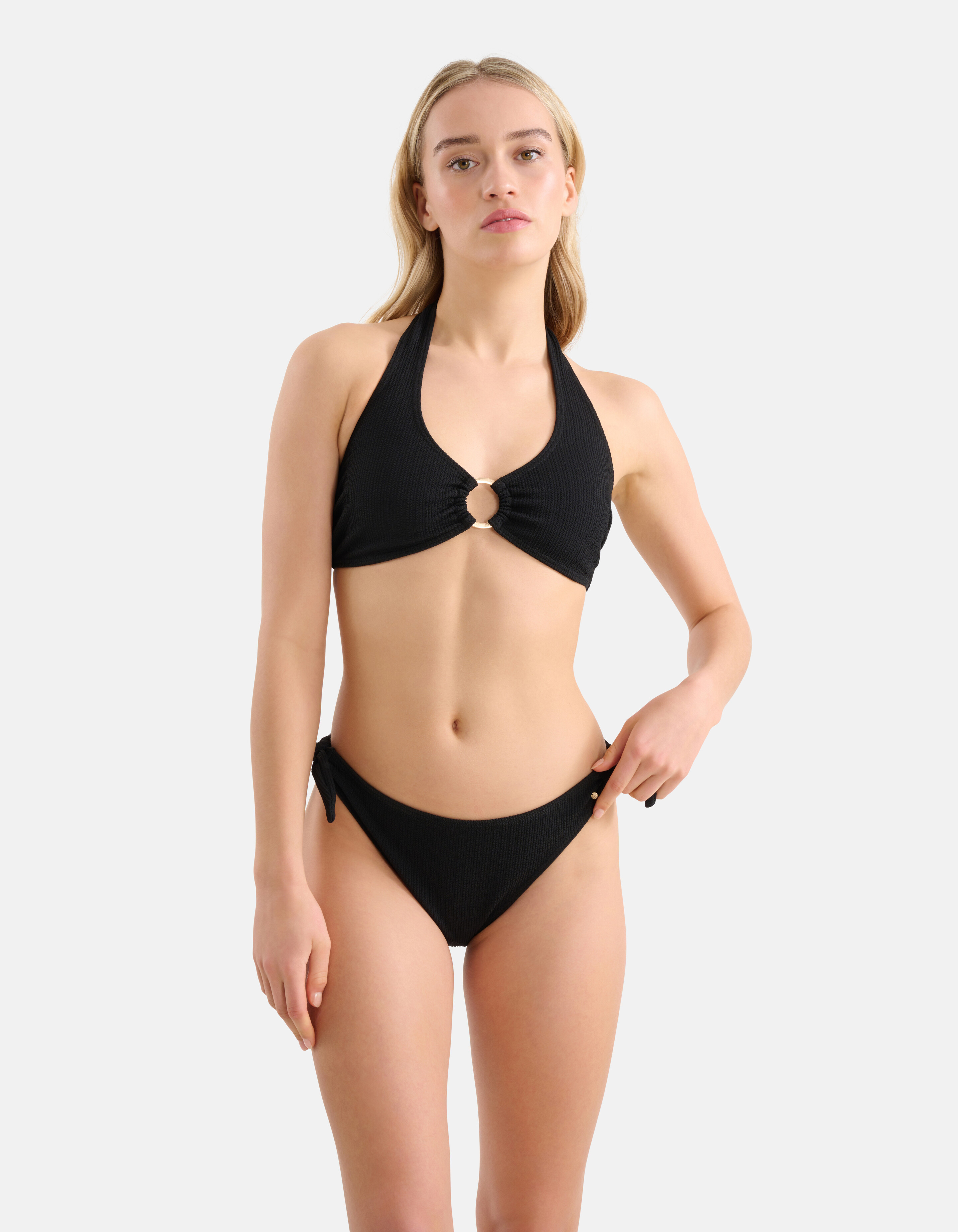 Reliëf Bikini Broekje Zwart SHOEBY ACCESSOIRES