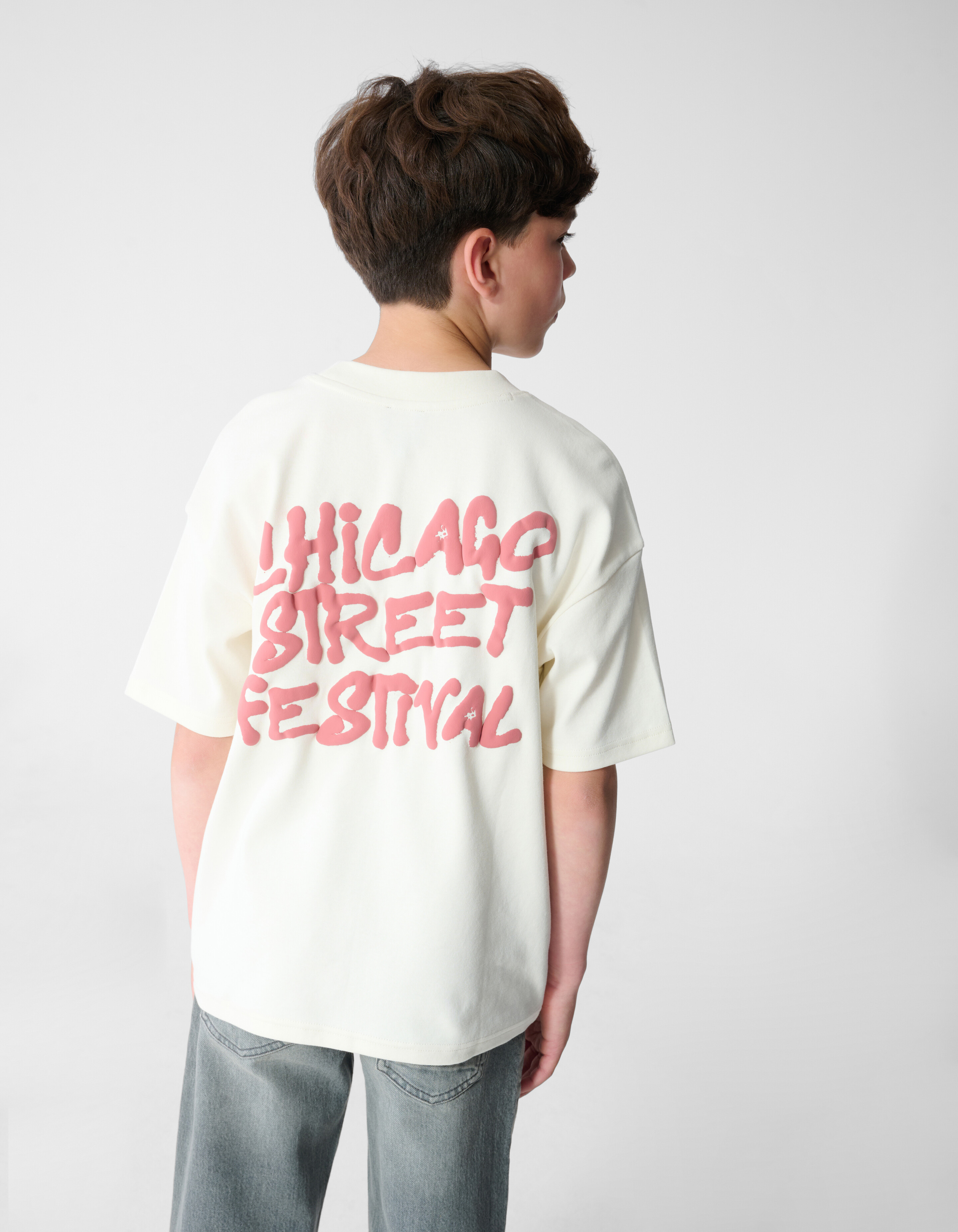 Festival Artwork T-Shirt Gebrochen Wei&szlig; SHOEBY BOYS