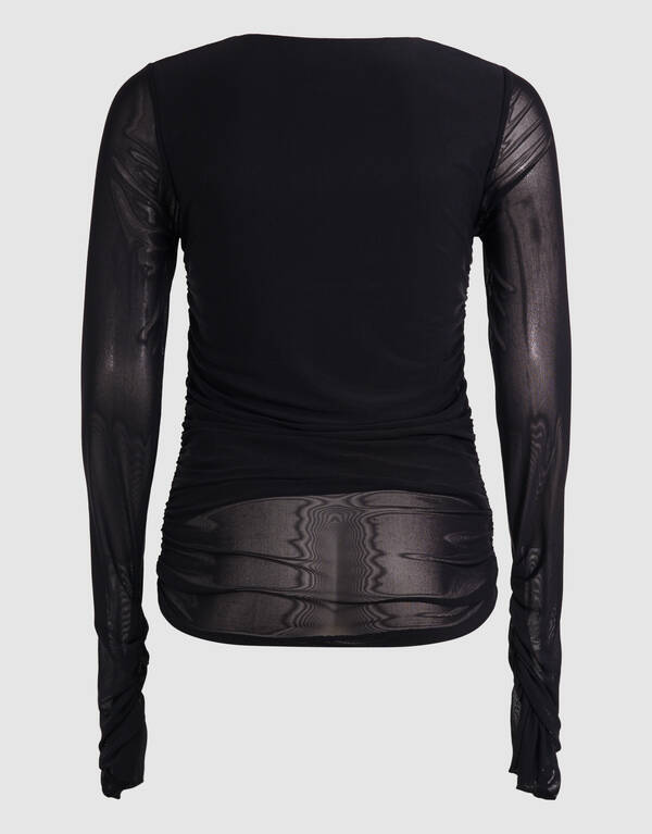 Transparentes Mesh-Top Schwarz SHOEBY WOMEN